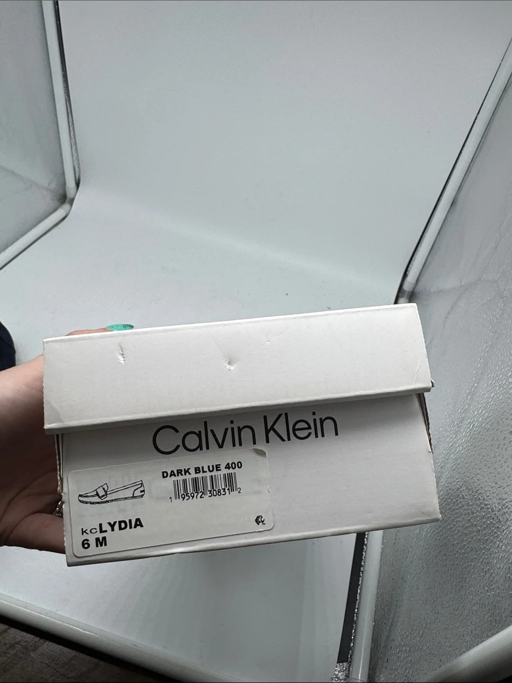 Calvin Klein Navy Blue Suede Lydia Loafers Size‎ 6
